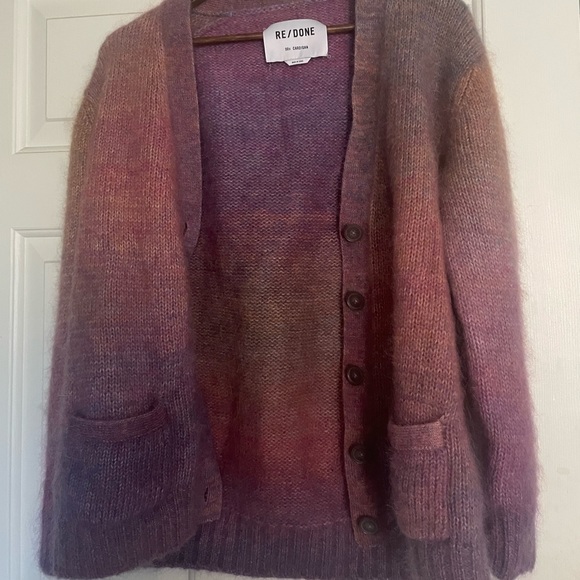 RE/DONE 90s oversized cardigan spacedye size XS - Picture 2 of 5